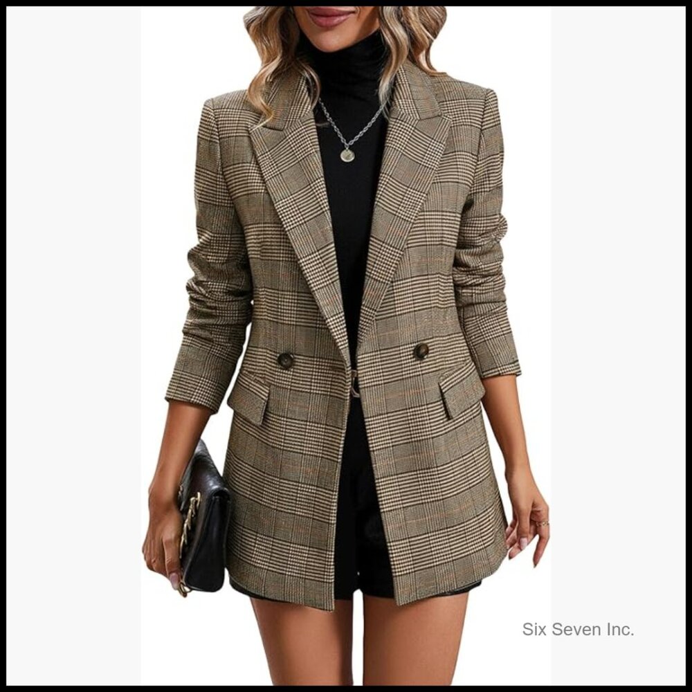 Lightweight Fully Lined Polyester Blend Blazer Wi… - image 1